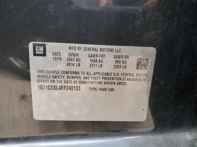 1G11C5SL4FF240103 - 2015 CHEVROLET MALIBU 1LT Grafit foto 12