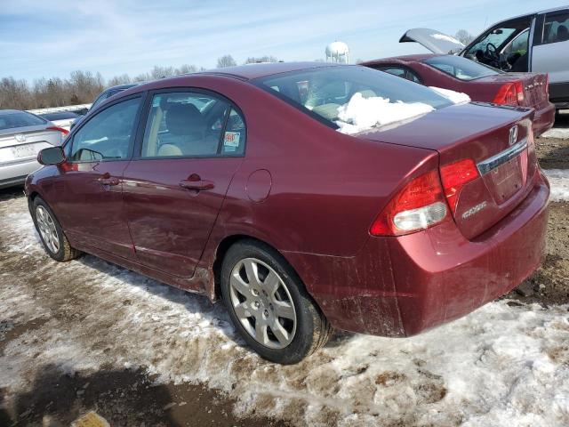 2HGFA16529H524535 - 2009 HONDA CIVIC LX BURGUNDY photo 2