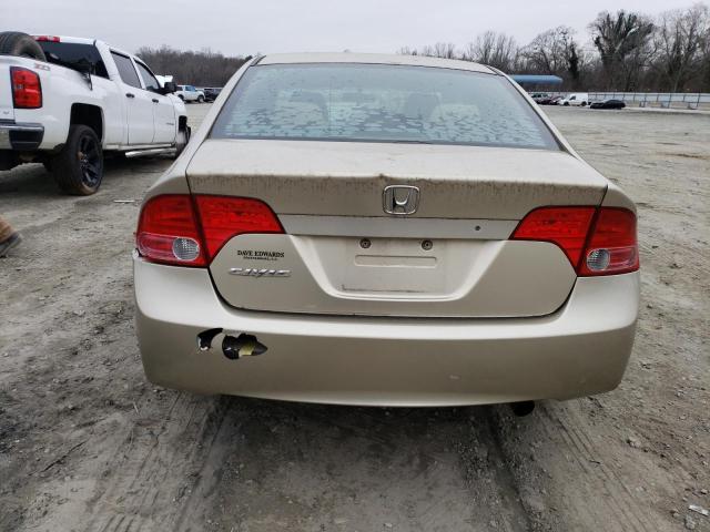 1HGFA165X8L104605 - 2008 HONDA CIVIC LX BEIGE photo 6