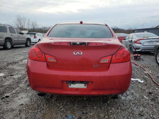 JNKBV61E87M705461 - 2007 INFINITI G35 RED photo 6