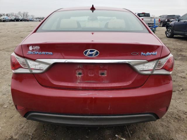 KMHEC4A40EA109514 - 2014 HYUNDAI SONATA HYBRID MAROON photo 6