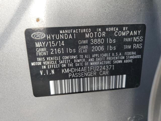 KMHDH4AE1FU224371 - 2015 HYUNDAI ELANTRA SE GRAY photo 13