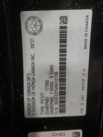 2HGFE2F54NH101766 - 2022 HONDA CIVIC SPORT 黑色 照片 13