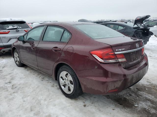 19XFB2F59FE052763 - 2015 HONDA CIVIC LX MAROON photo 2