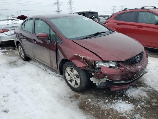 19XFB2F59FE052763 - 2015 HONDA CIVIC LX MAROON photo 4