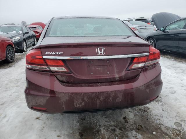 19XFB2F59FE052763 - 2015 HONDA CIVIC LX MAROON photo 6