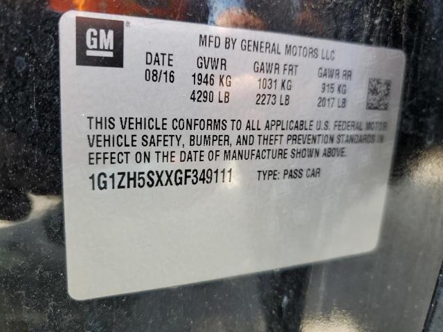 1G1ZH5SXXGF349111 - 2016 CHEVROLET MALIBU PRE Qara foto 12