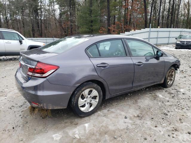 19XFB2F55FE281702 - 2015 HONDA CIVIC LX GRAY photo 3