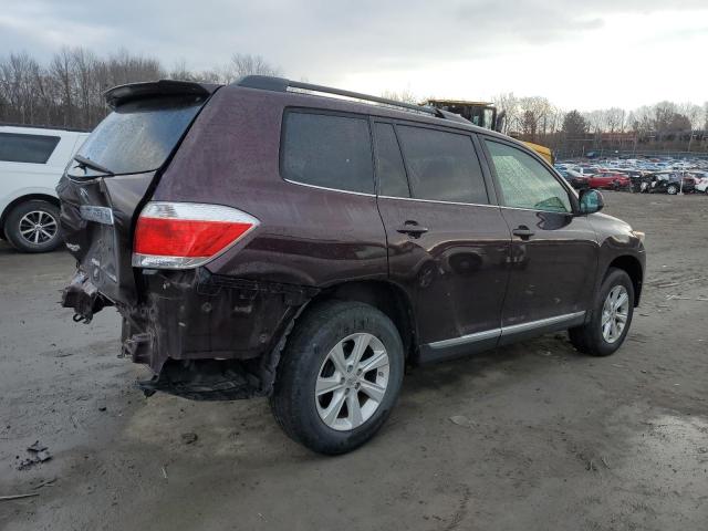 5TDZK3EH1CS075907 - 2012 TOYOTA HIGHLANDER BASE MAROON photo 3