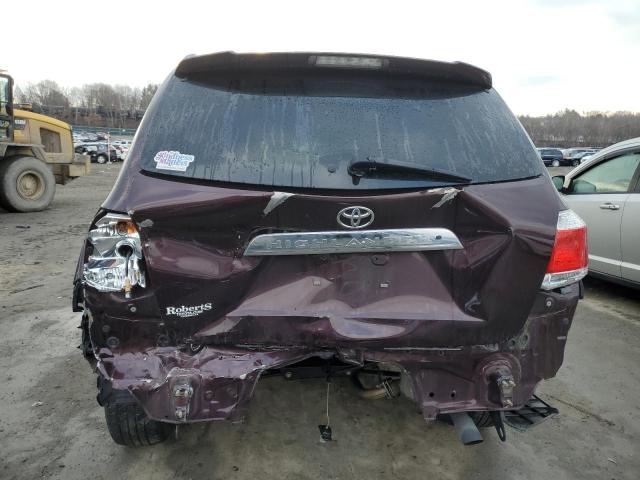 5TDZK3EH1CS075907 - 2012 TOYOTA HIGHLANDER BASE MAROON photo 6