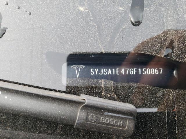 5YJSA1E47GF150867 - 2016 TESLA MODEL S Մոխրագույն լուսանկար 12