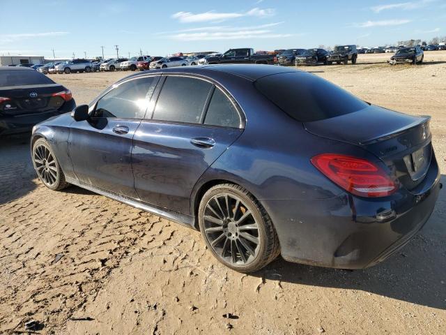 WDDWF4JB7JR412452 - 2018 MERCEDES-BENZ C 300 BLUE photo 2