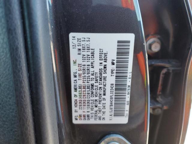 5J8TB4H39FL022438 - 2015 ACURA RDX GRAY photo 12