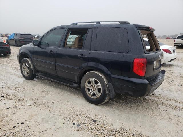 5FNYF18585B038401 - 2005 HONDA PILOT EXL BLUE photo 2