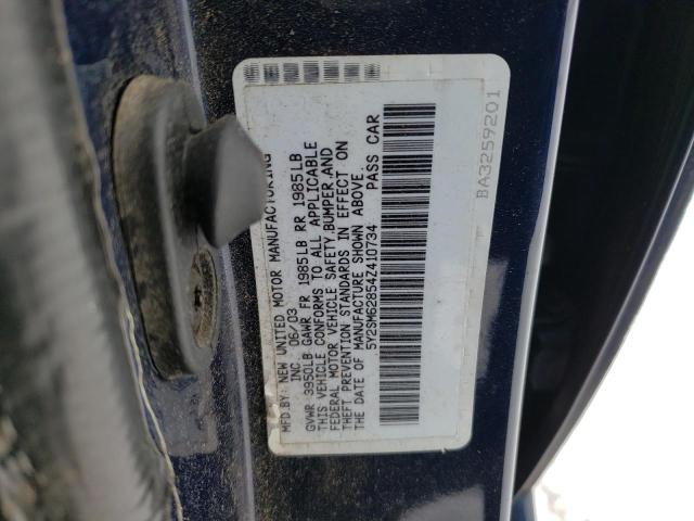 5Y2SM62854Z410734 - 2004 PONTIAC VIBE BLUE photo 12