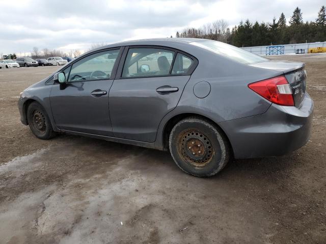 2HGFB2F41CH113810 - 2012 HONDA CIVIC LX GRAY photo 2