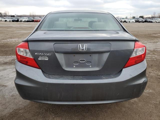 2HGFB2F41CH113810 - 2012 HONDA CIVIC LX GRAY photo 6