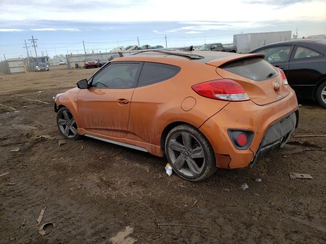 KMHTC6AE0FU229714 - 2015 HYUNDAI VELOSTER TURBO ORANGE photo 2