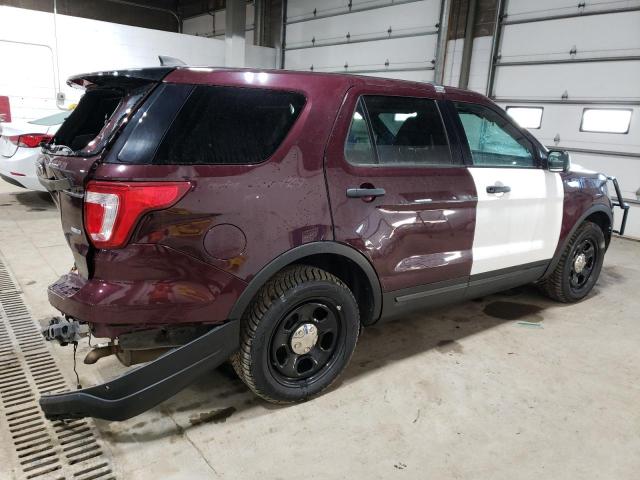 1FM5K8AR8KGA65051 - 2019 FORD EXPLORER POLICE INTERCEPTOR მუქწითელი ფოტო 3