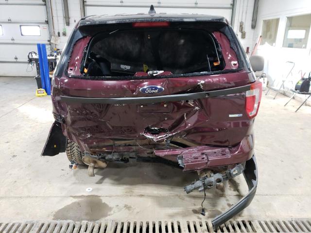 1FM5K8AR8KGA65051 - 2019 FORD EXPLORER POLICE INTERCEPTOR MAROON photo 6