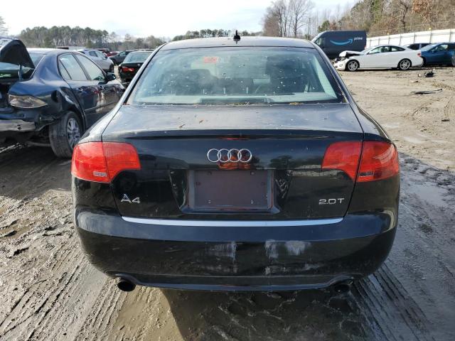 WAUAF78E08A110528 - 2008 AUDI A4 2.0T BLACK photo 6