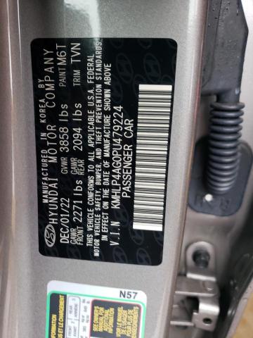 KMHLP4AG0PU479224 - 2023 HYUNDAI ELANTRA LIMITED GRAY photo 12