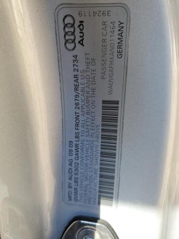 WAUVGAFHXAN011464 - 2010 AUDI S5 PRESTIGE 灰色 照片 12