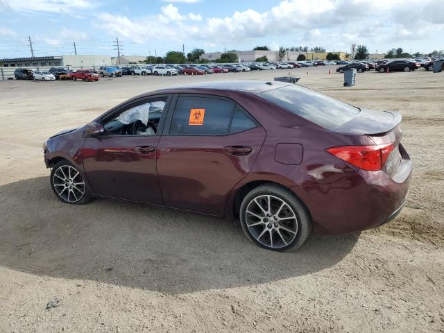 5YFBURHE8HP609713 - 2017 TOYOTA COROLLA L BURGUNDY photo 2