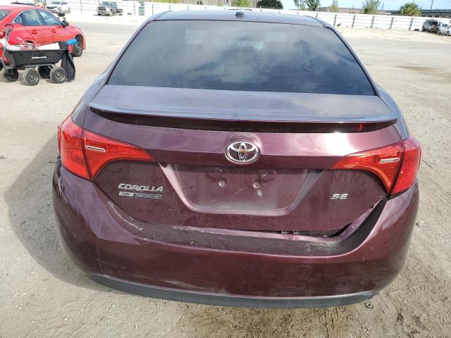 5YFBURHE8HP609713 - 2017 TOYOTA COROLLA L BURGUNDY photo 6