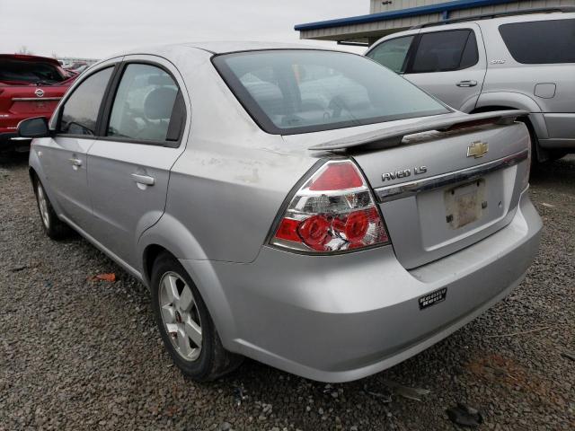 KL1TD56668B271677 - 2008 CHEVROLET AVEO BASE GRAY photo 2
