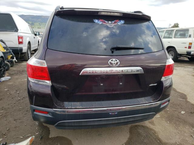 5TDBK3EHXBS069572 - 2011 TOYOTA HIGHLANDER BASE Бордовый фото 6