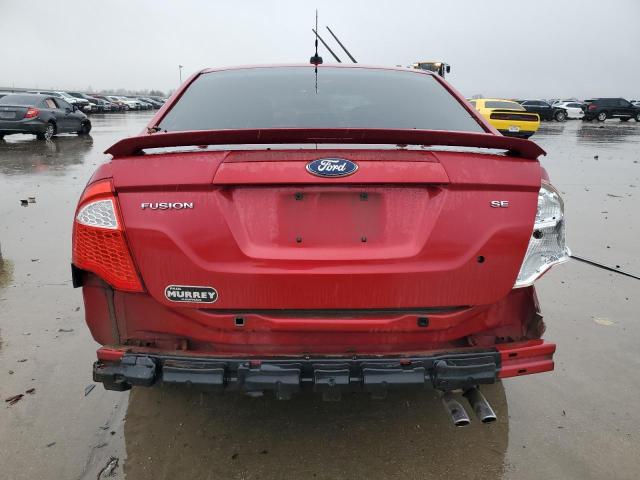 3FAHP0HA8CR283365 - 2012 FORD FUSION SE RED photo 6