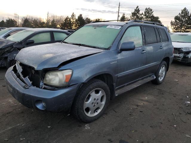 JTEEP21A640060760 - 2004 TOYOTA HIGHLANDER BLUE photo 1