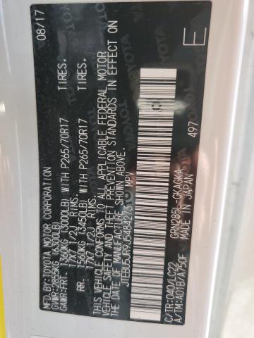 JTEBU5JR9J5484273 - 2018 TOYOTA 4RUNNER SR5/SR5 PREMIUM WHITE photo 13