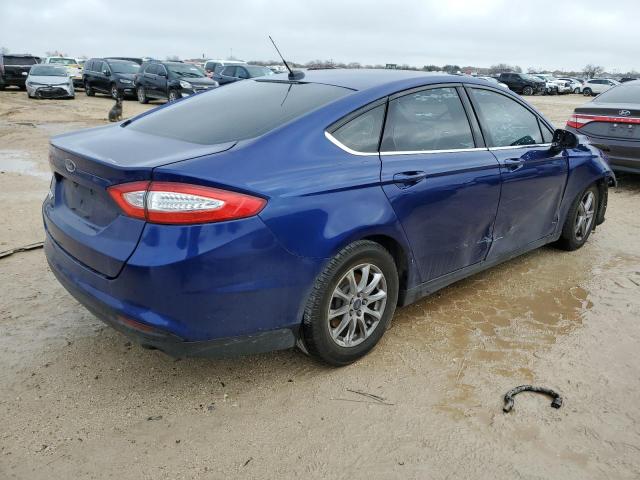 3FA6P0G79GR382747 - 2016 FORD FUSION S BLUE photo 3