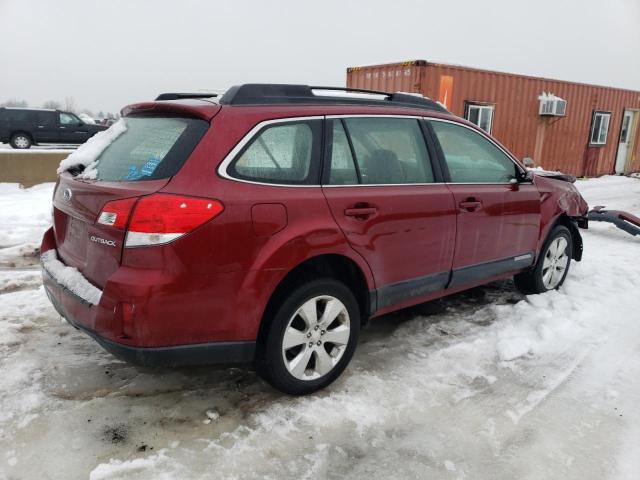 4S4BRCAC1C3251732 - 2012 SUBARU OUTBACK 2.5I RED photo 3