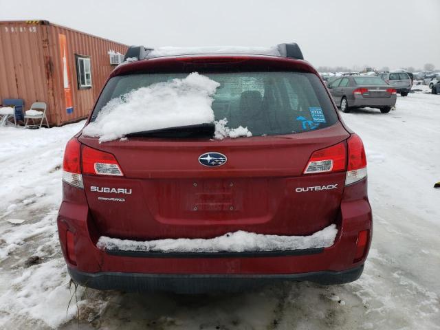 4S4BRCAC1C3251732 - 2012 SUBARU OUTBACK 2.5I RED photo 6