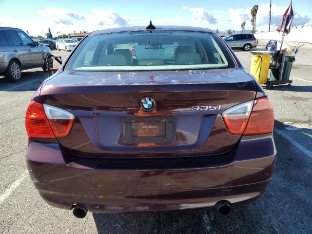 WBAVB73518VH24522 - 2008 BMW 335 I MAROON photo 6