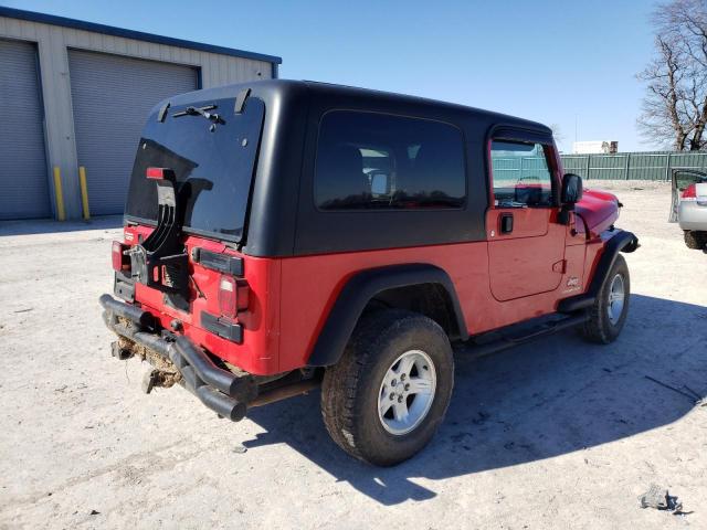 1J4FA49S94P759336 - 2004 JEEP WRANGLER / SPORT RED photo 3