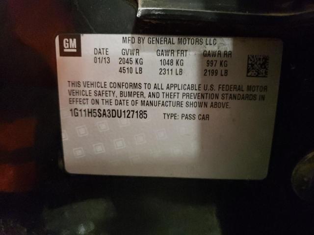 1G11H5SA3DU127185 - 2013 CHEVROLET MALIBU LTZ 黑色 照片 12
