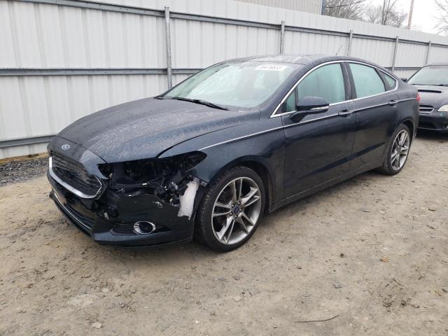 3FA6P0K90ER200892 - 2014 FORD FUSION TITANIUM BLUE photo 1