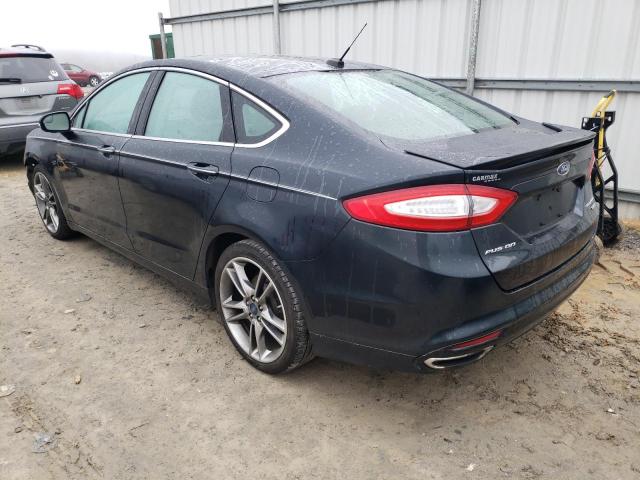 3FA6P0K90ER200892 - 2014 FORD FUSION TITANIUM BLUE photo 2