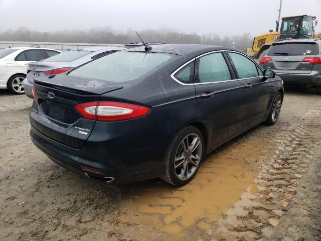 3FA6P0K90ER200892 - 2014 FORD FUSION TITANIUM BLUE photo 3