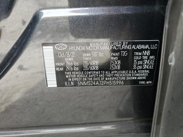 5NMS24AJ2PH515996 - 2023 HYUNDAI SANTA FE SEL GRAY photo 14