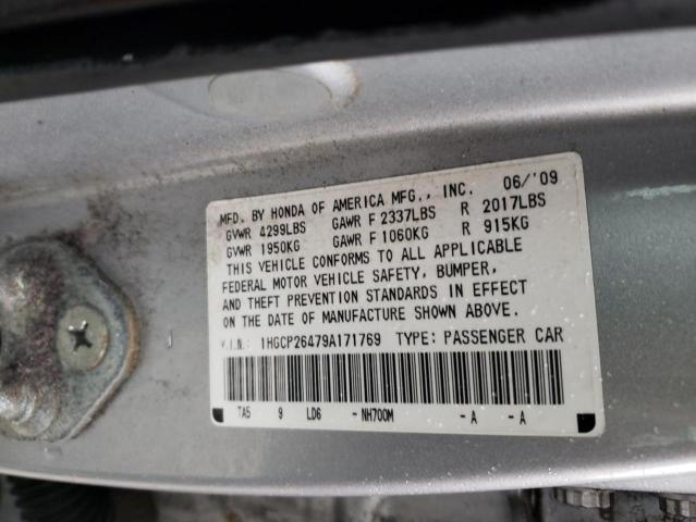 1HGCP26479A171769 - 2009 HONDA ACCORD LXP SILVER photo 12