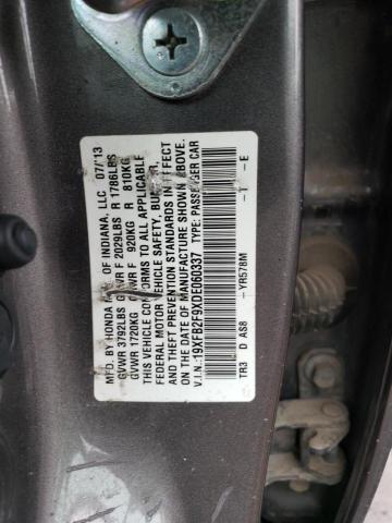 19XFB2F9XDE060337 - 2013 HONDA CIVIC EXL GRAY photo 12