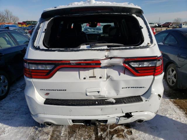 1C4SDJETXMC556035 - 2021 DODGE DURANGO CITADEL WHITE photo 6