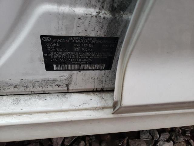5NPE34AF4JH687897 - 2018 HYUNDAI SONATA SPORT Weiß Foto 12
