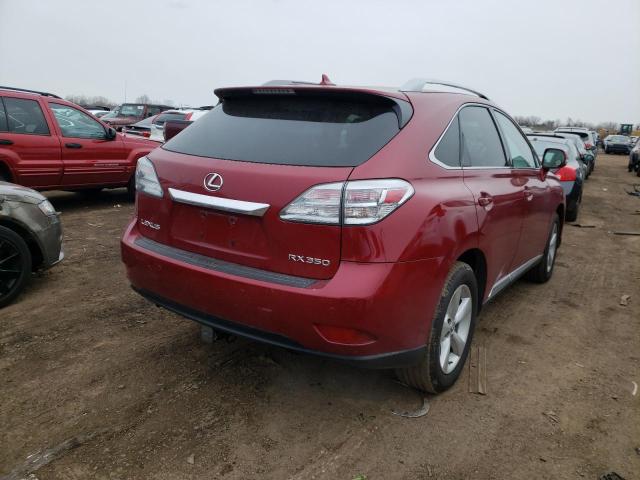 2T2BK1BA5AC019208 - 2010 LEXUS RX 350 MAROON photo 3