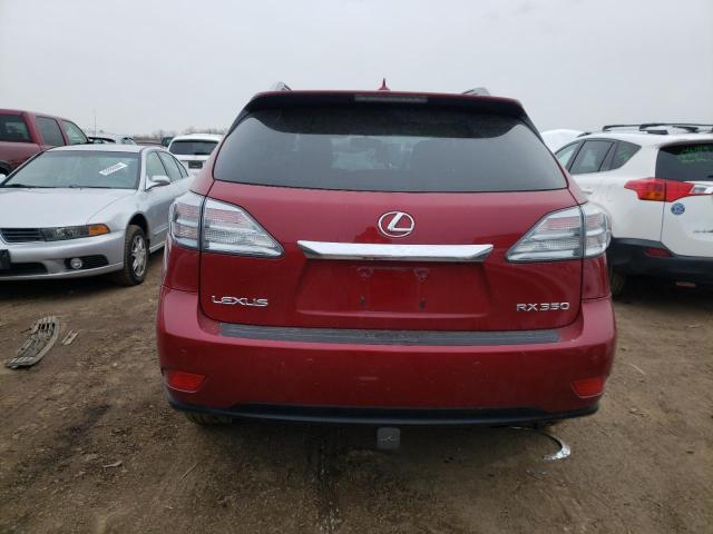 2T2BK1BA5AC019208 - 2010 LEXUS RX 350 MAROON photo 6